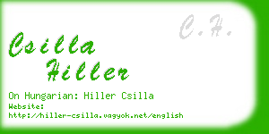 csilla hiller business card